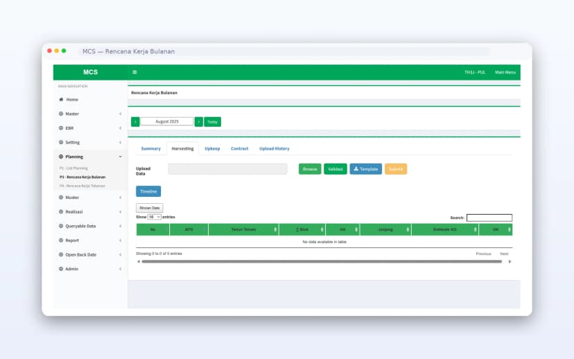 RKB/RKT - Rencana Kerja Bulanan atau tahunan
