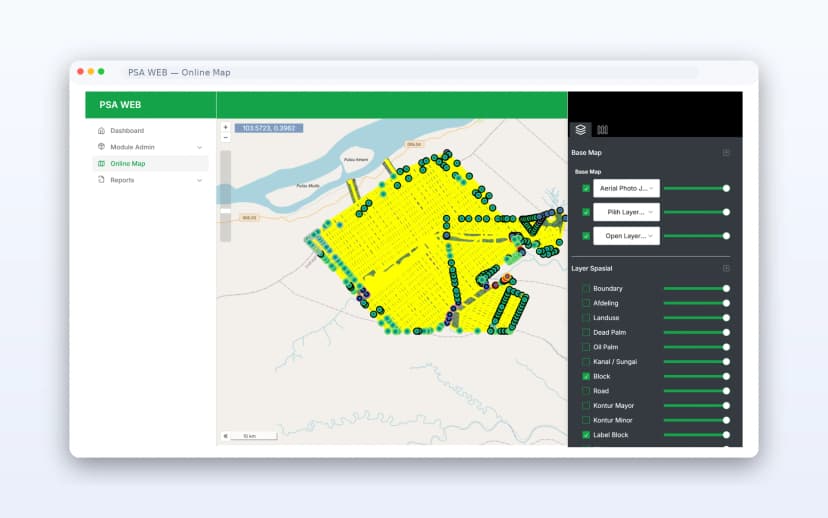 PSAWEB - Peta Online (survei web GIS)
